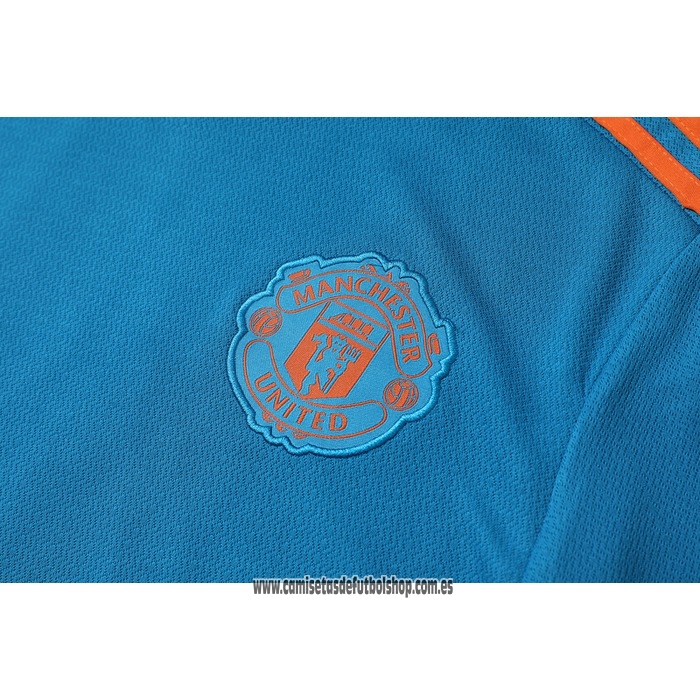 Chandal del Manchester United 22-23 Manga Corta Azul - Pantalon Corto